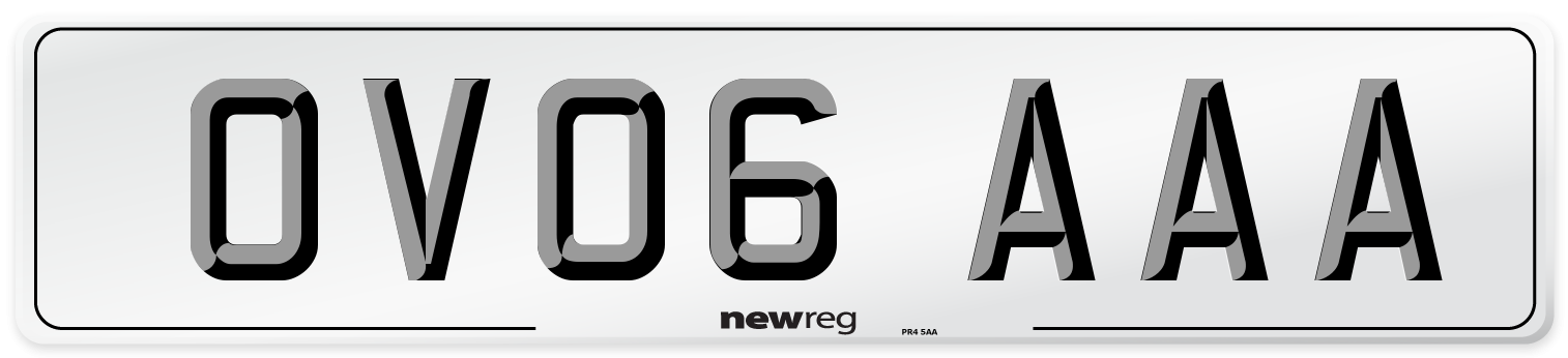 OV06 AAA Number Plate from New Reg